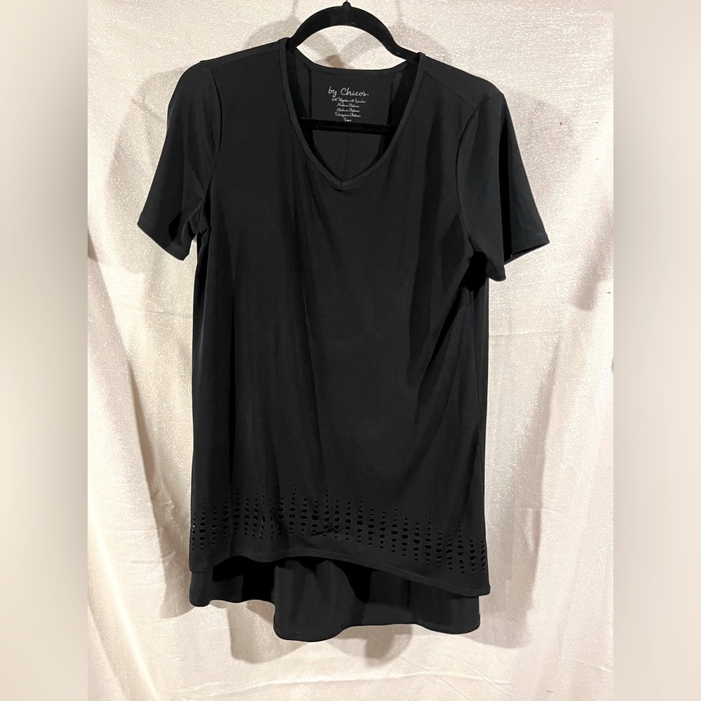 Black short sleeve Chicos top